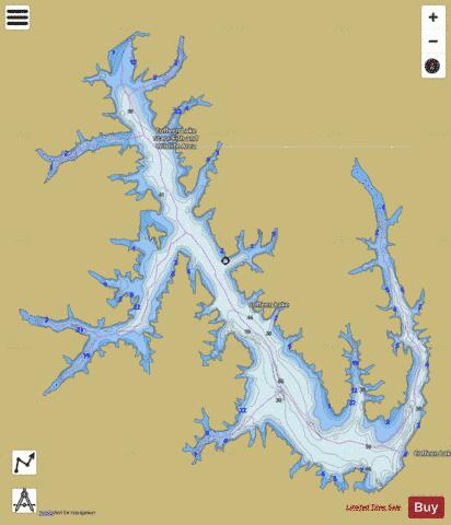 Lake Coffeen depth contour Map - i-Boating App