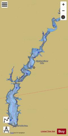 Lake Highland Silver depth contour Map - i-Boating App