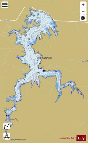Little Grassy Lake depth contour Map - i-Boating App