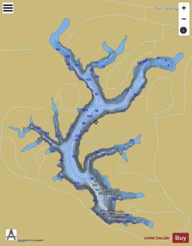 Walnut Point Lake depth contour Map - i-Boating App