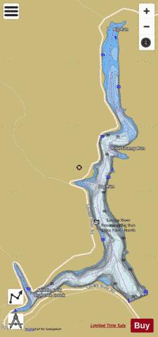 Savage River Reservoir depth contour Map - i-Boating App