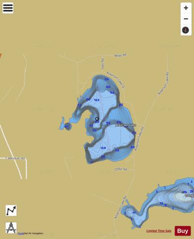 Ackerson Lake depth contour Map - i-Boating App