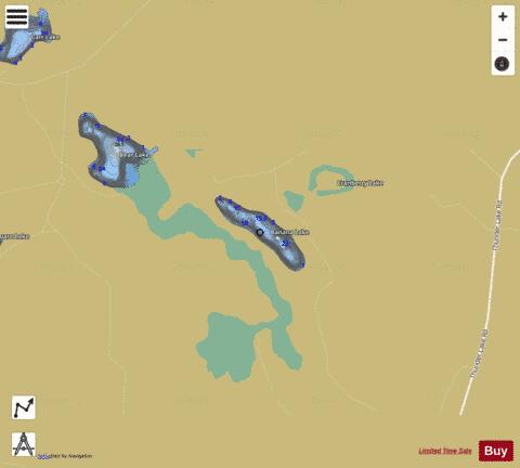 Banana Lake ,Schoolcraft depth contour Map - i-Boating App