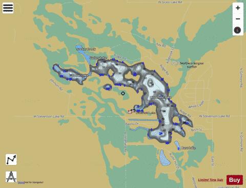 Littlefield Lake depth contour Map - i-Boating App