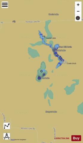 Bass Lake ,Lapeer depth contour Map - i-Boating App
