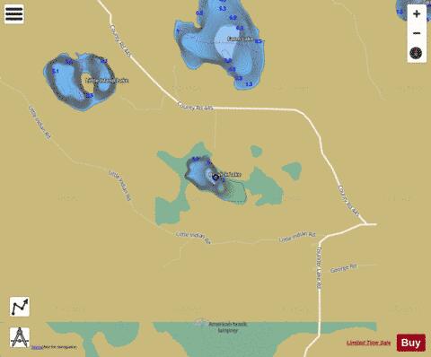 Brevick Lake ,Schoolcraft depth contour Map - i-Boating App