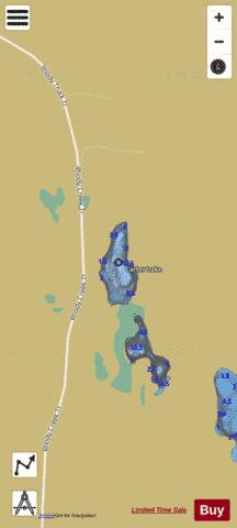 Carter Lake ,Alger depth contour Map - i-Boating App