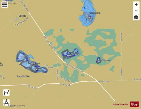 Clarks Lake ,Washtenaw depth contour Map - i-Boating App