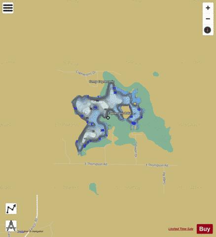 Copneconic Lake ,Genesee depth contour Map - i-Boating App