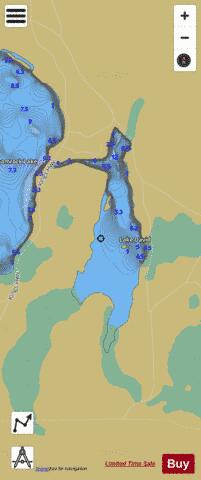 David  Lake ,Oscoda depth contour Map - i-Boating App