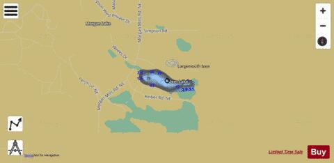 Deer Lake ,Kent depth contour Map - i-Boating App