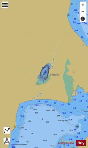 Duck Lake ,Alger depth contour Map - i-Boating App