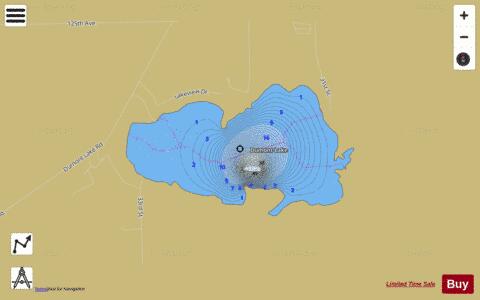 Dumont Lake depth contour Map - i-Boating App