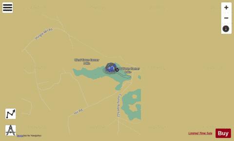 East Town Corner Lake ,Montmorency depth contour Map - i-Boating App