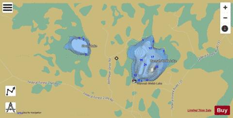 Ebony Lake depth contour Map - i-Boating App