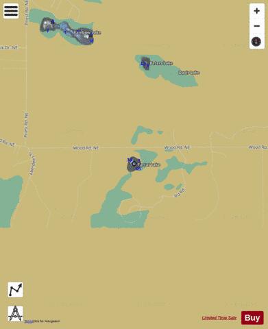 Farrar Lake ,Kalkaska depth contour Map - i-Boating App
