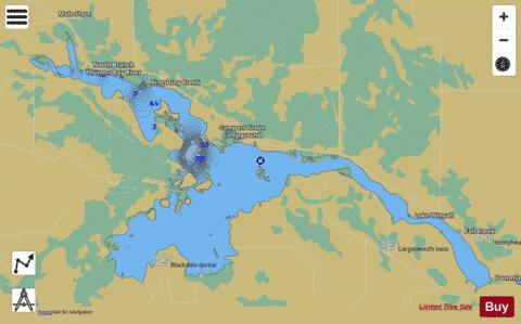Fourmile Pond ,Alpena depth contour Map - i-Boating App