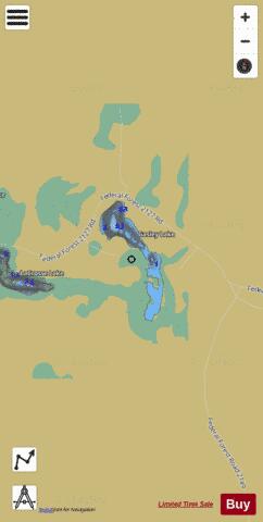 Gasley Lake ,Iron depth contour Map - i-Boating App