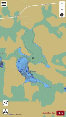 Grass Lake ,Alger depth contour Map - i-Boating App