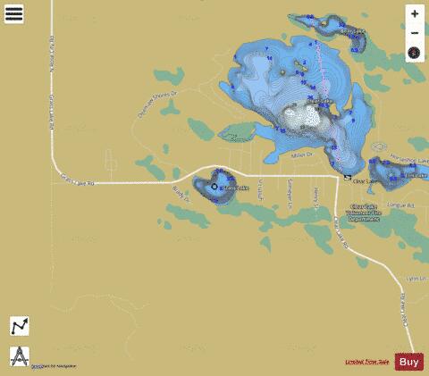 Grass Lake ,Ogemaw depth contour Map - i-Boating App
