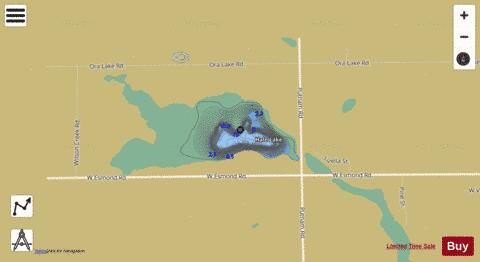Hale Lake ,Iosco depth contour Map - i-Boating App