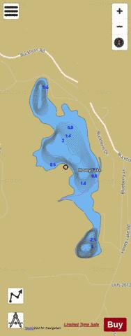 Hovey Lake depth contour Map - i-Boating App
