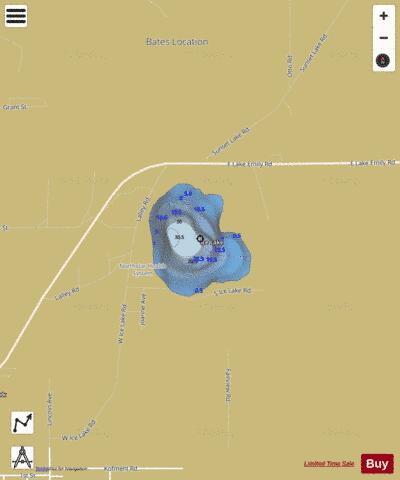 Ice Lake ,Iron depth contour Map - i-Boating App
