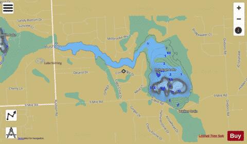 Inchwagh Lake ,Livingston depth contour Map - i-Boating App