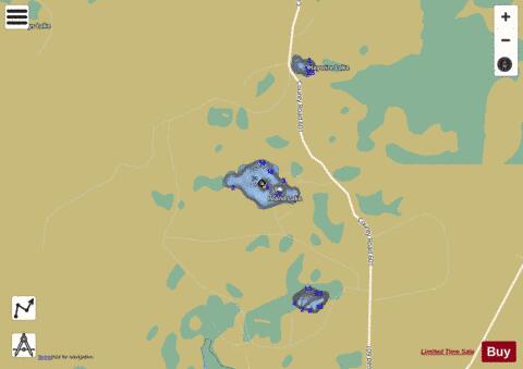 Island Lake Marquette depth contour Map - i-Boating App