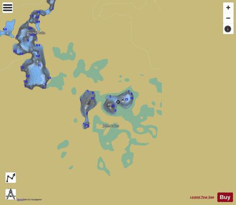 Johns Lake, East  Alger depth contour Map - i-Boating App