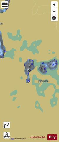 West John Lake, Alger depth contour Map - i-Boating App