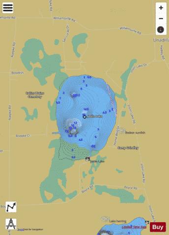 Joslin Lake ,Washtenaw depth contour Map - i-Boating App