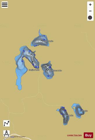 Lake Lake ,Schoolcraft depth contour Map - i-Boating App