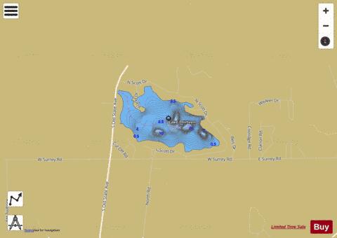 Lake Thirteen ,Clare depth contour Map - i-Boating App