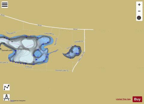 Lewis Lake depth contour Map - i-Boating App