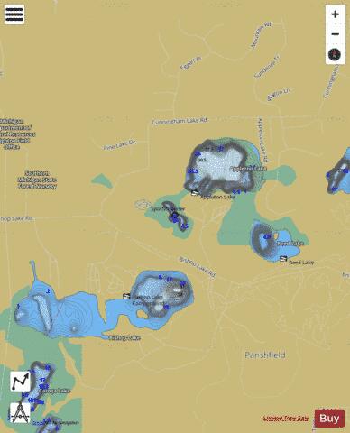 Little Appleton Lake ,Livingston depth contour Map - i-Boating App