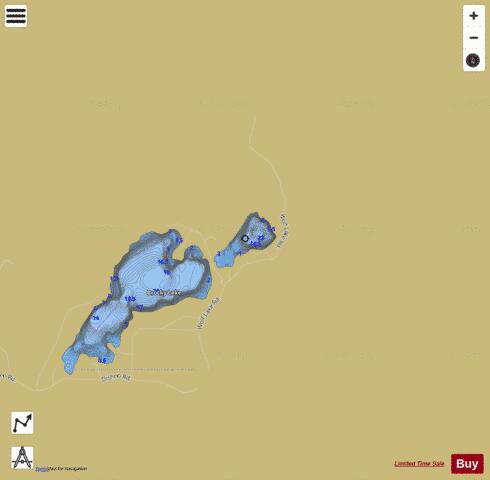 Little Brocky Lake depth contour Map - i-Boating App