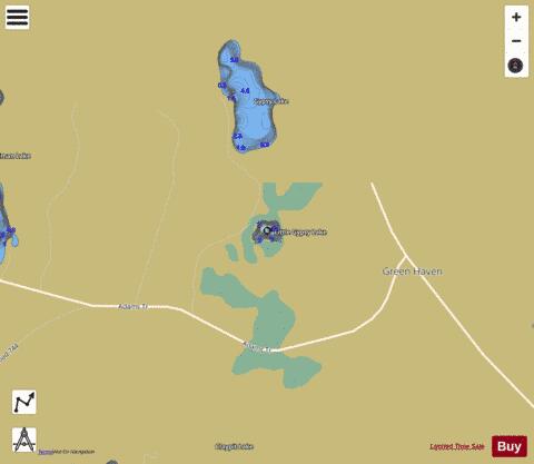 Little Gypsy Lake Alger depth contour Map - i-Boating App