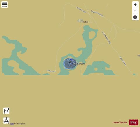 Little Kates (Oscar) Lake Dickinson depth contour Map - i-Boating App