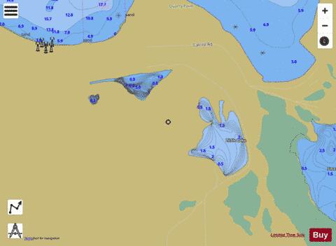 Little Lake Presqueisle depth contour Map - i-Boating App