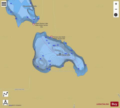 Lower Panaca Lake depth contour Map - i-Boating App