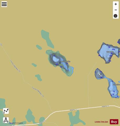 Mallard Lake Alger depth contour Map - i-Boating App
