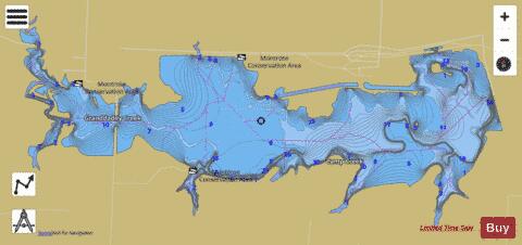 Montrose Lake depth contour Map - i-Boating App