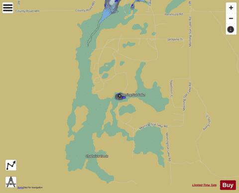Morning Star Lake Montmorency depth contour Map - i-Boating App