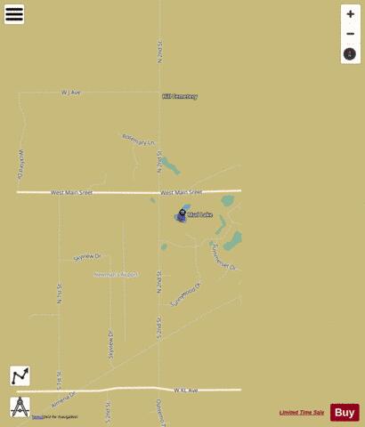 Mud Lake Kalamazoo depth contour Map - i-Boating App