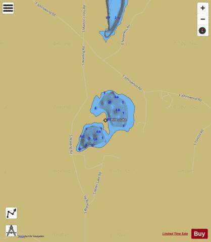 Nasi Lake depth contour Map - i-Boating App