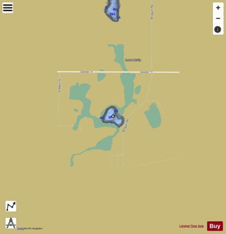Nichols Lake Ingham depth contour Map - i-Boating App