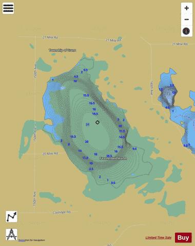 Haymarsh Lake No. 4 depth contour Map - i-Boating App
