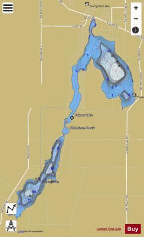 Long Lake + Palmer Lake ,Joseph depth contour Map - i-Boating App