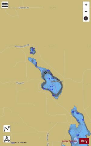 Pants Lake depth contour Map - i-Boating App